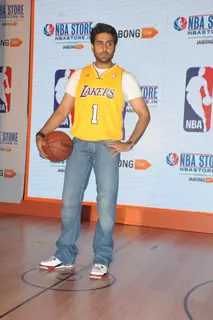 Abhishek Bachchan was at the Launch of NBA's first official online store in India