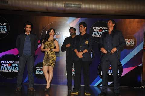 The panel of judges at the Grand finale of 'Mr India 2014'