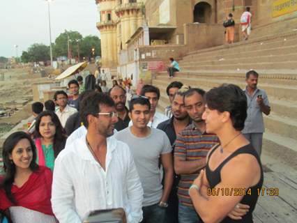Tiger Shroff  meets Javed Jaffery at Varanasi