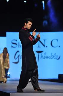 Manish Paul walked the ramp at the 'Caring with Style' fashion show at NSCI