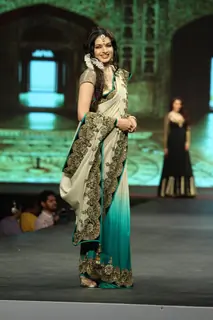 Bhagyashree walked the ramp at the 'Caring with Style' fashion show at NSCI