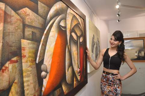 Urvashi Rautela inaugurates art exhibition