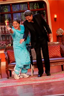 Kapil Dev with Dadi on Comedy Nights With Kapil