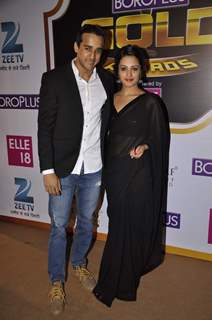 Anita Hassanandani was seen with her husband at the Boroplus Zee Gold Awards 2014