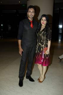 Iqbal Khan with his wife at the First look launch of Unforgettable