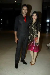 Iqbal Khan with his wife at the First look launch of Unforgettable