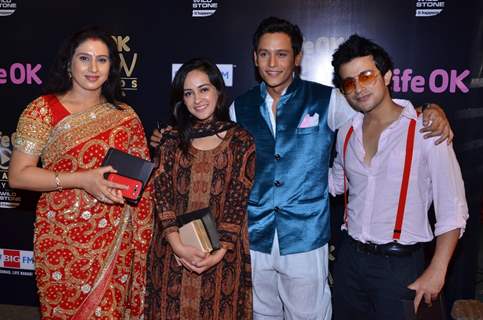 Abhishek Rawat and Akhlaque Khan at Life OK Now Awards