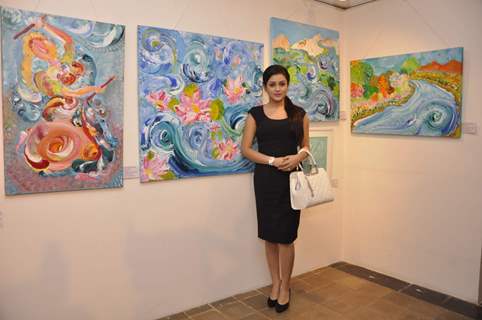 Mishti at an Art Exhibition