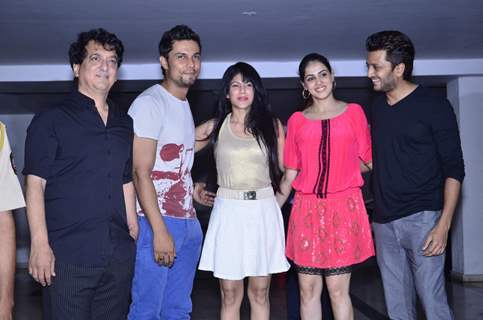 Sajid, Randeep, Genelia  and Riteish at Karan Johar's Birthday Bash