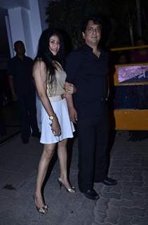 Sajid Nadiadwala with his wife at Karan Johar's Birthday Bash