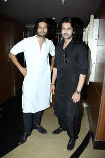 Ali Fazal and Arjan Bajwa at the Trailer Launch of 'Bobby Jasoos'