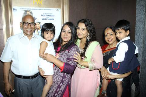 Vidya Balan with her family at the Trailer Launch of 'Bobby Jasoos'