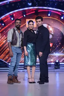 Remo, Madhuri and Karan at the Launch of Jhalak Dikhhla Jaa Season 7