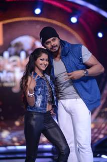 Sreesanth with his choreographer Sneha at the Launch of Jhalak Dikhhla Jaa Season 7