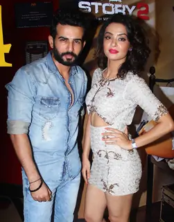 Jay and Surveen at the Hate Story 2 Trailer Launch