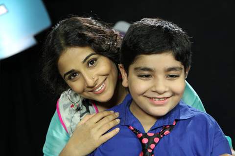 Vidya Balan and Sadhil Kapoor pose for a picture on Captain Tiao