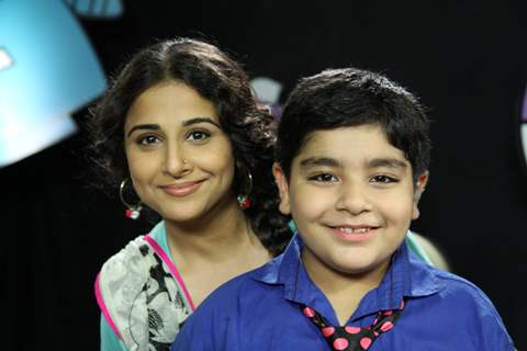 Vidya Balan and Sadhil Kapoor pose for a picture on Captain Tiao