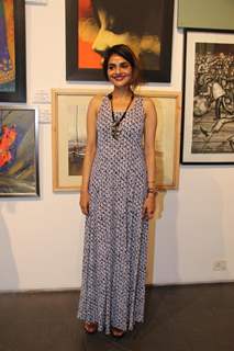 Madhoo at the Group Art Exhibition 'Colours of Life'