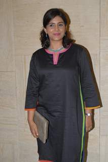 Sonali Kulkarni was at the Music launch of Marathi Film Lai Bhari