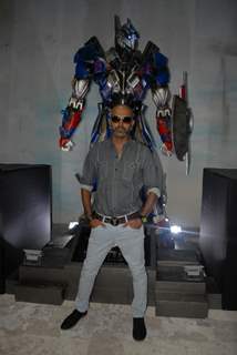 Raghu Ram was at the Unveiling of Transformers 4 lead robot Optimus Prime