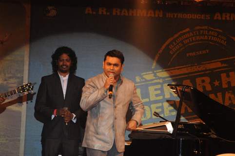 A. R. Rahmaan performs at the Music launch of 'Lekar Hum Deewana Dil'