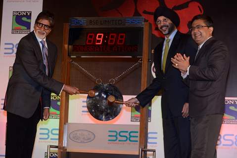 Amitabh Bachchan rings the bell at BSE as Sony TV Launches the promo and poster of 'Yudh'