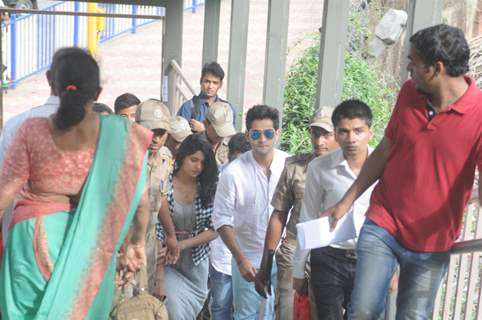 Deeksha and Armaan arrive at the metro station for the Promotion of 'Lekar Hum Deewana Dil'