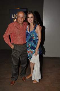 Mukesh Bhatt and Dia Mirza at Ek Villain's Special Screening.