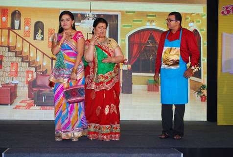 Ami Trivedi and Apara Mehta performing at the launch of Sab TV's Tu Mera Agal Bagal Mein Hain