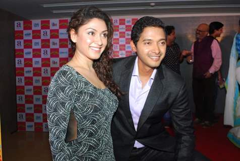 Shreyas Talpade with Manjari Fadnis at Poshter Boyz Launch at Levo