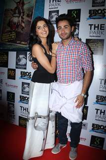 Armaan Jain and Deeksha Seth poses for the media