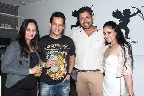 Yash Patnaik with wife and friends at party