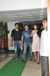 Sidharth Malhotra ,Salman Khan and Jacqueline Fernandes at 'Ek Villain' success bash