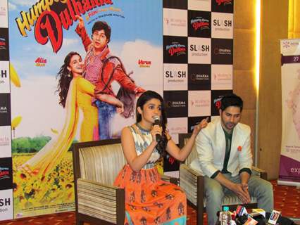 Varun And Alia at the Promotions of Humpty Sharma Ki Dulhania at Ahmedabad
