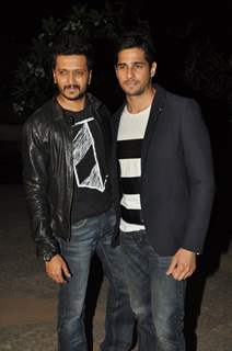 Riteish and Sidharth at the Success Party of Ek Villain