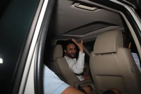 Saif Ali Khan seen exiting Special Screening of Lekar Hum Deewana Dil