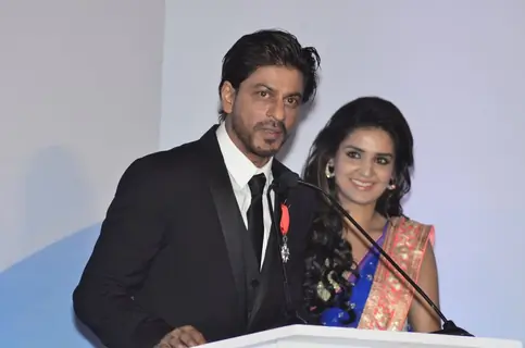 Shahrukh Khan addresses the media at the event