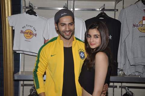 Alia and Varun for Sony SIX FIFA promotions at Hard Rock Cafe