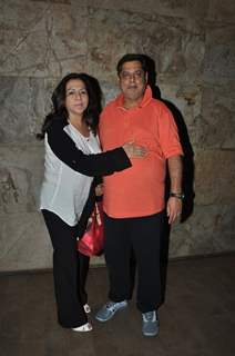 David Dhawan with his wife Special screening of Bobby Jasoos