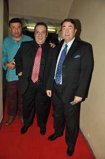 Anu Malik,Rajiv Kapoor and Randhir Kapoor at the Special Premier of Lekar Hum Deewana Dil