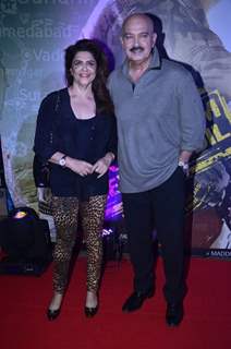 Rakesh Roshan with his wife at the Special Premier of Lekar Hum Deewana Dil