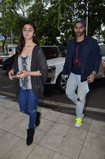 Alia & Varun leave for Humpty Sharma Ki Dulhaniya promotions at Hyderabad