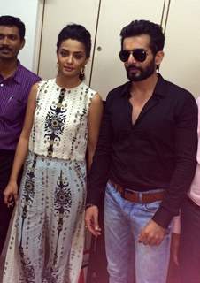 Jay Bhanushali and Surveen Chawla at the Promotions of Hate Story 2 at Inox