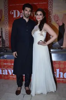 Aditya Roy Kapoor and Parineeti Chopra at the trailer launch of  Daawat-E-Ishq
