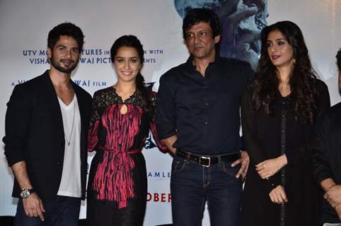 The cast of Haider at the Trailer Launch of Haider