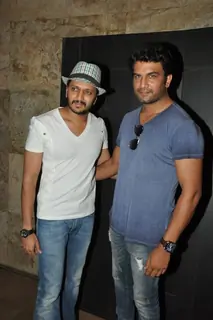Riteish Deshmukh and Sharad Kelkar at the Screening of Lay Bhari at Lightbox