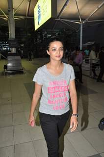 Surveen Chawla spotted at the Airport