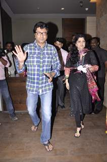 Raj Thackeray with wife Sharmila at the Special Screening of Lai Bhari