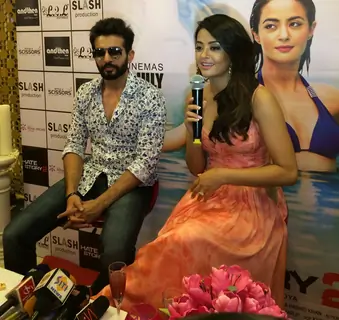 Surveen Chawla addresses the media at the Promotions of Hate Story 2 in Jaipur