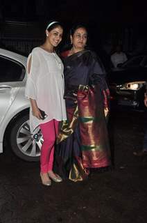 Genelia poses with her Mother-in-law at the Screening of Lai Bhari